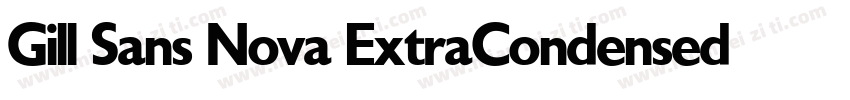 Gill Sans Nova ExtraCondensed Bold字体转换